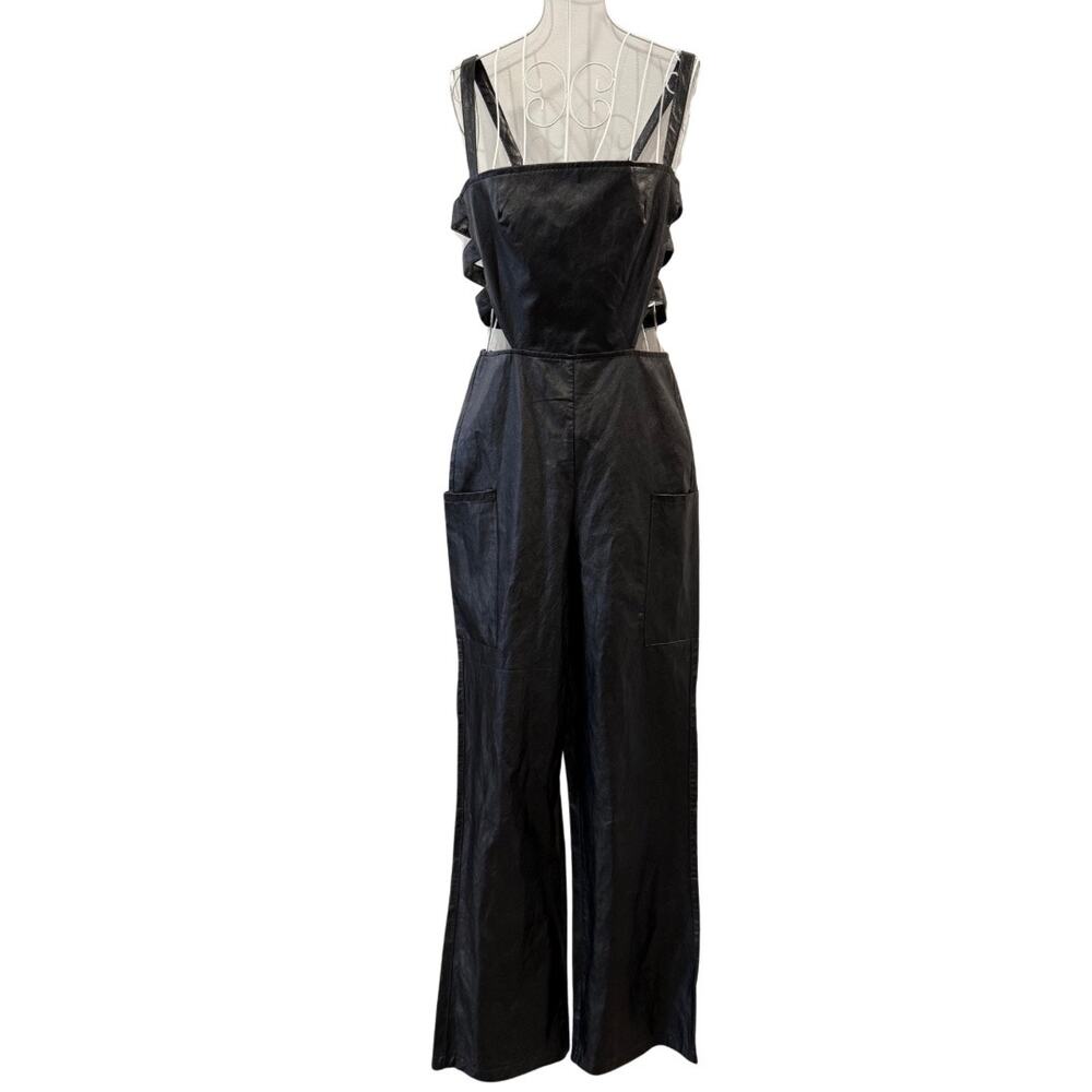 Forever 21 Women’s Vegan Leather Overalls Size S